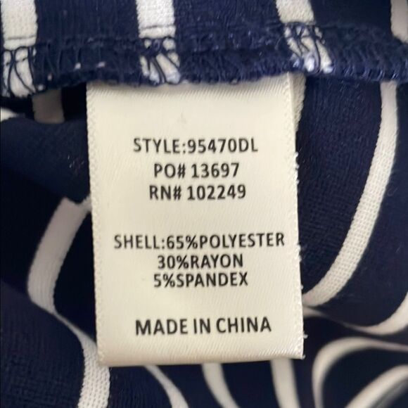 Skies are Blue Navy and White Striped Dress - Picture 3 of 5